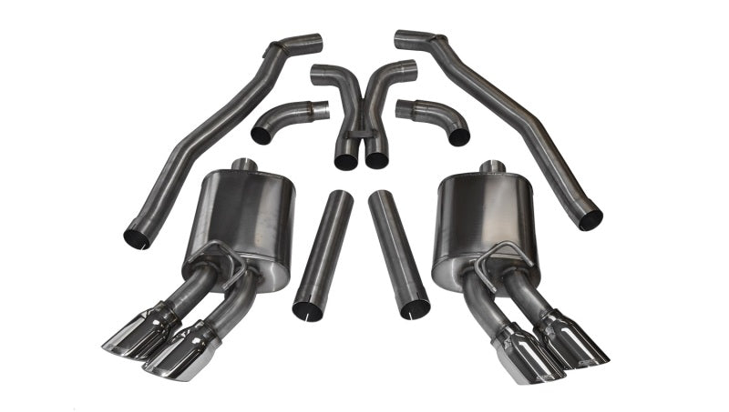 Corsa 2012-2015 Chevrolet Camaro Coupe ZL1 6.2L V8 Polished Sport Cat-Back + XO Exhaust - Burkken Auto Parts