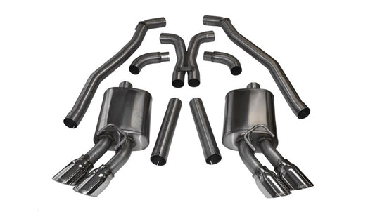 Corsa 2012-2015 Chevrolet Camaro Coupe ZL1 6.2L V8 Polished Sport Cat-Back + XO Exhaust - Burkken Auto Parts