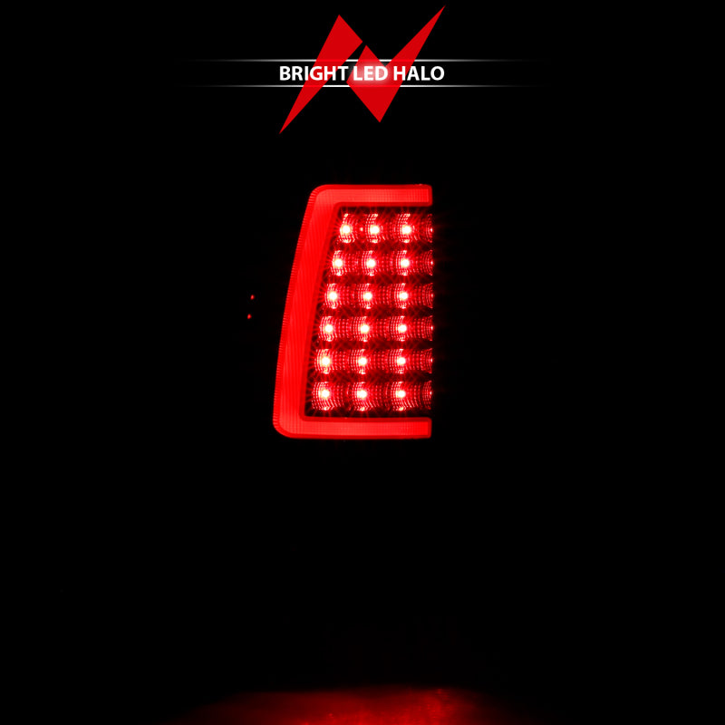 ANZO 2003-2006 Chevy Silverado 1500 LED Taillights Plank Style Black w/Smoke Lens - Burkken Auto Parts