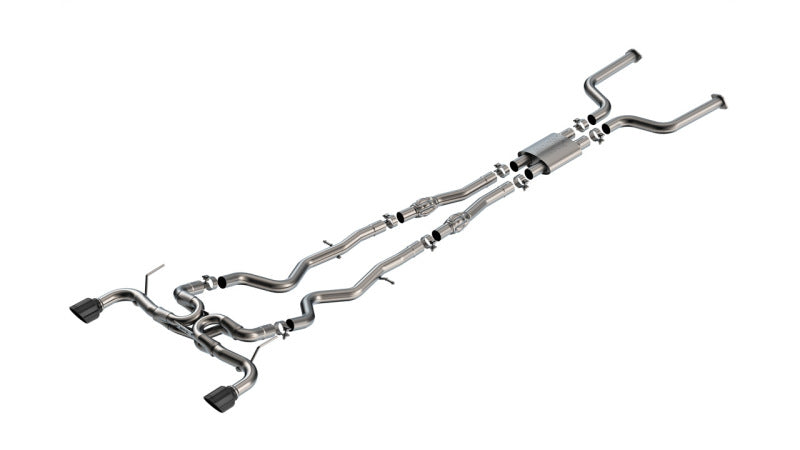 Borla 16-24 Infinity Q50 (Auto V6) ATAK Cat Back - 4.5in Black Chrome Tip - Burkken Auto Parts