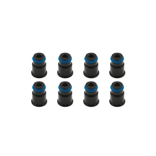 BLOX Racing 14mm Adapter Top (1/2in) w/Viton O-Ring & Retaining Clip (Set of 8)