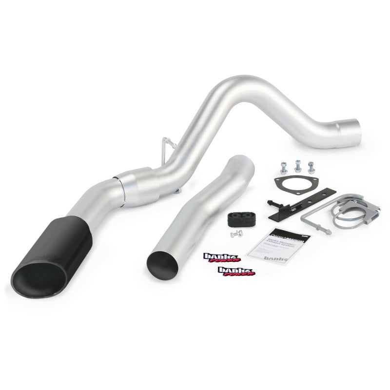 Banks Power 15 Chevy 6.6L LML ECLB/CCSB/CCLB Monster Exhaust System - SS Single Exhaust w/ Black Tip - Burkken Auto Parts