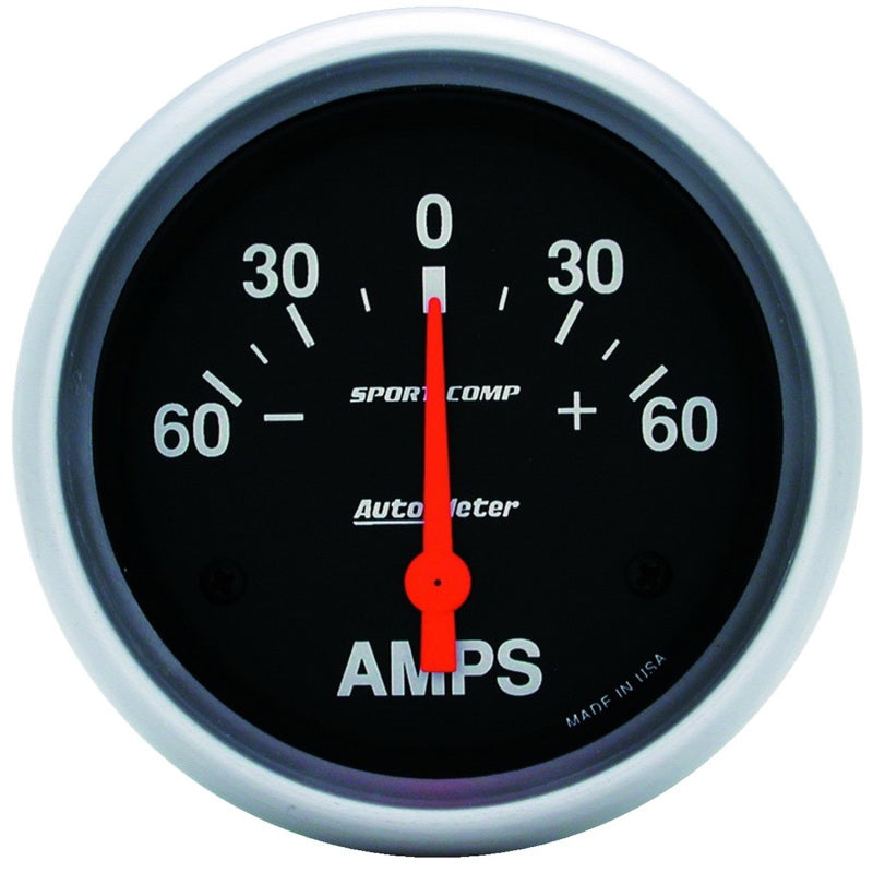 Autometer 2-5/8in Electric 60-0-60 Amps Ammeter - Burkken Auto Parts