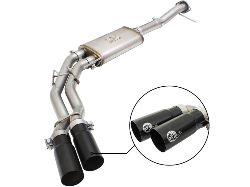 aFe Rebel Exhausts 3in SS Cat-Back 09-14 Ford F-150 4.6/5.0/5.4L w/ Black Tips - Burkken Auto Parts