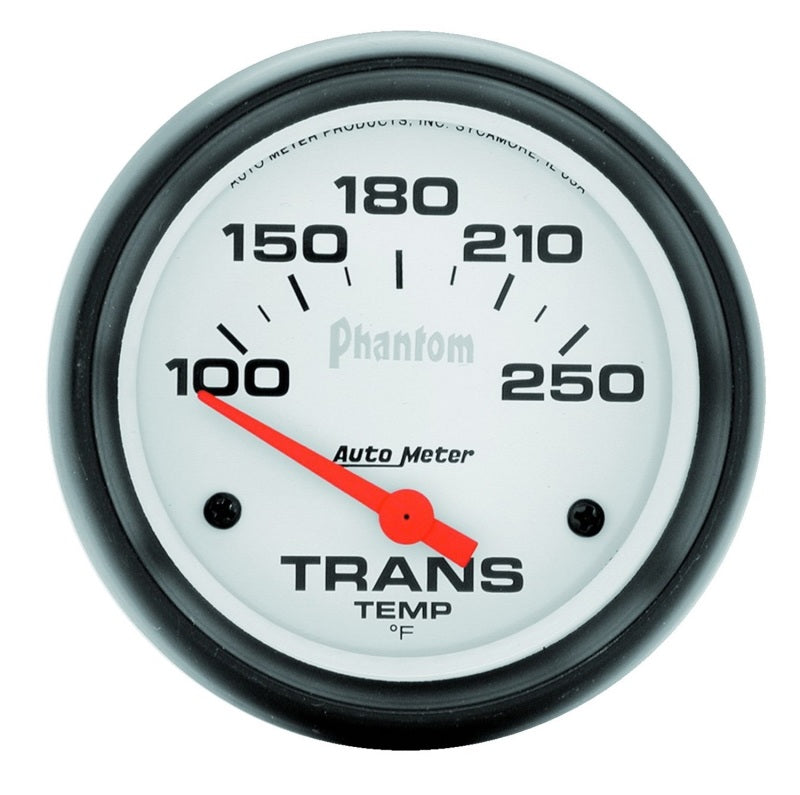 Autometer Phantom 2-5/8in 100-250 Degree F Electric Transmission Temp Gauge - Burkken Auto Parts