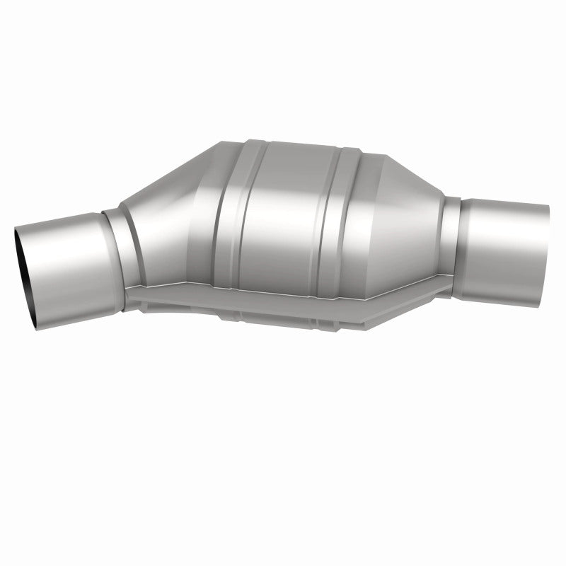 MagnaFlow Conv Univ 2in Inlet/Outlet Angled Offset/Center Oval (California) - Burkken Auto Parts