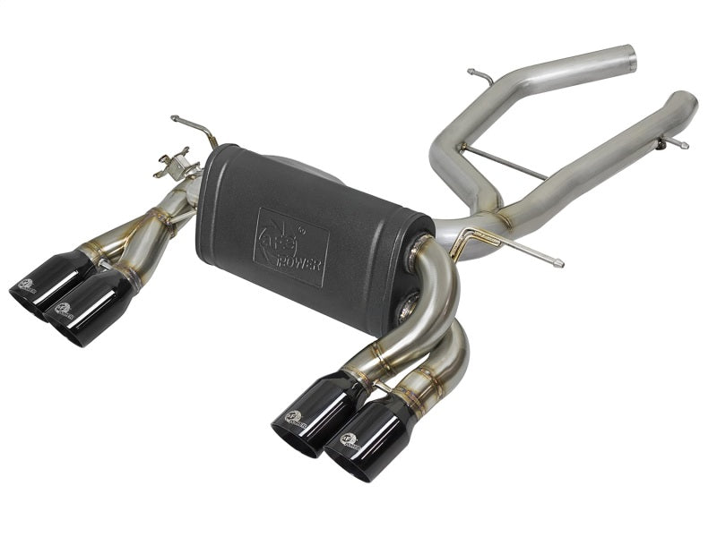 aFe MACH Force-Xp 2-1/2in SS Axle Back Exhaust w/Black Tips 15+ BMW M3/M4 (F80/F82) L6 3.0L (tt) S55 - Burkken Auto Parts