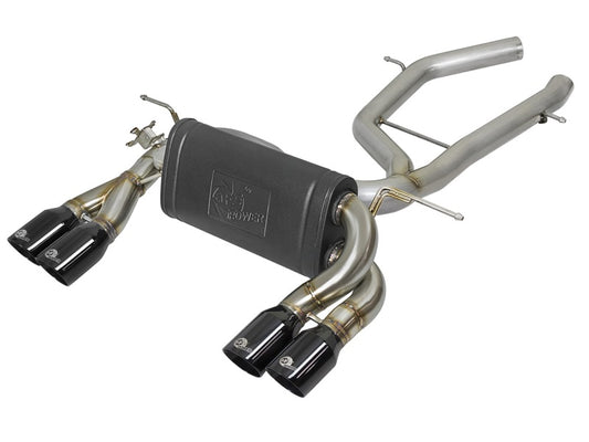 aFe MACH Force-Xp 2-1/2in SS Axle Back Exhaust w/Black Tips 15+ BMW M3/M4 (F80/F82) L6 3.0L (tt) S55 - Burkken Auto Parts
