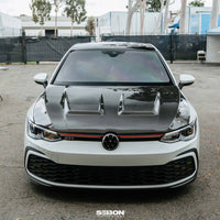 Seibon 2022-2023 Volkswagen Golf GTI/R DV-Style Carbon Fiber Hood - Burkken Auto Parts