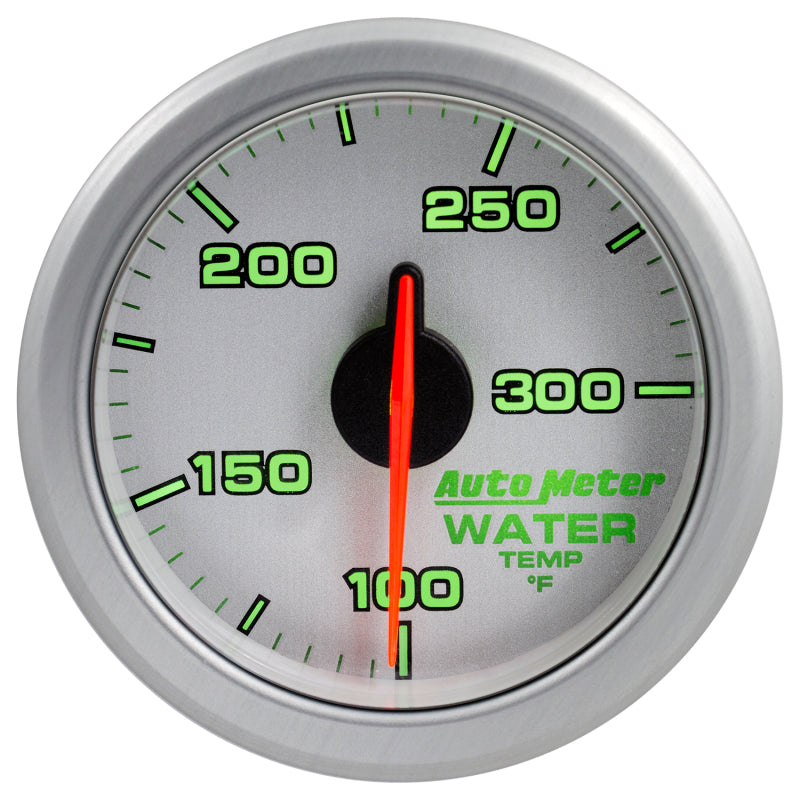 Autometer Airdrive 2-1/6in Water Temperature Gauge 100-300 Degrees F - Silver - Burkken Auto Parts