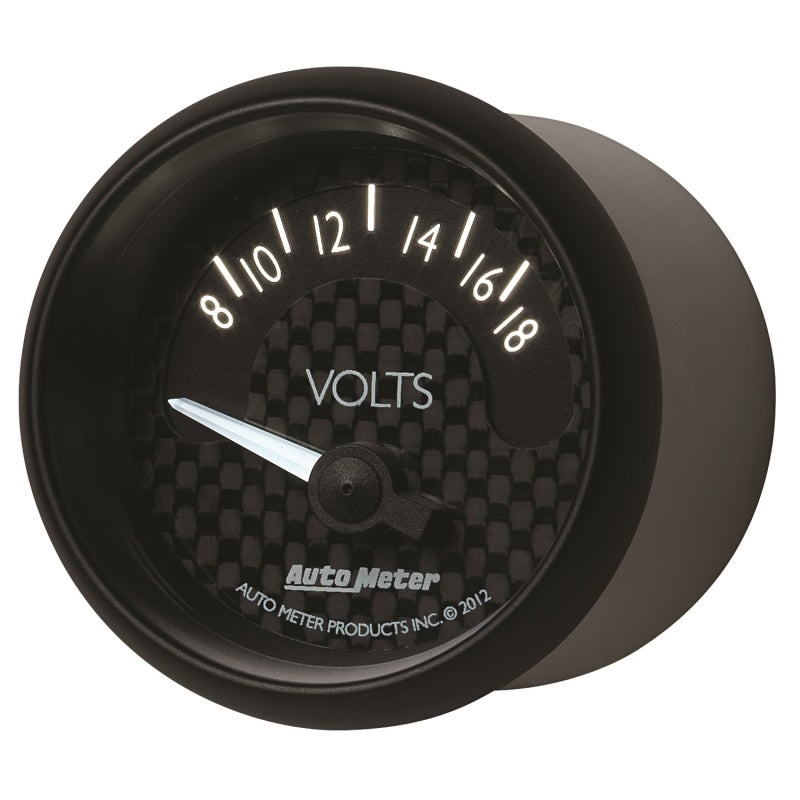 Autometer GT Series 52mm Short Sweep Electronic 8-18 Volts Voltmeter - Burkken Auto Parts