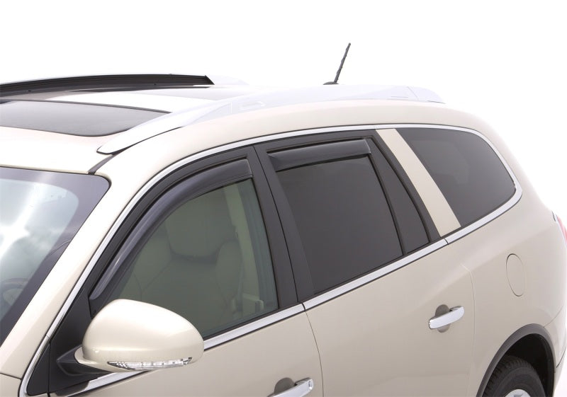 AVS 08-17 Buick Enclave Ventvisor In-Channel Front & Rear Window Deflectors 4pc - Smoke - Burkken Auto Parts