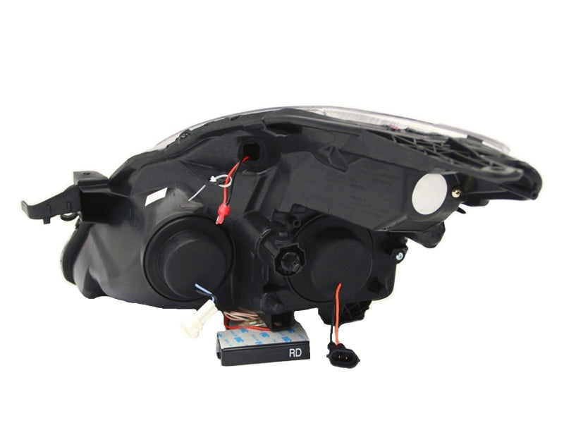 ANZO 2008-2009 Nissan Altima (2 Door ONLY) Projector Headlights w/ Halo Black (CCFL) - Burkken Auto Parts