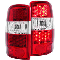 ANZO 2000-2006 Chevrolet Suburban LED Taillights Red/Clear - Burkken Auto Parts
