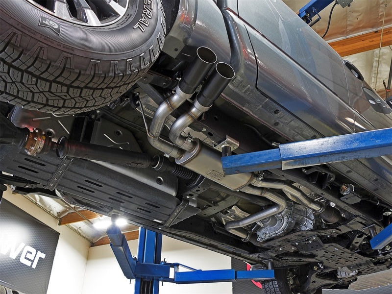 aFe POWER Rebel Series 2-1/2in 409 SS Cat Back Exhaust w/ Black Tips 16-17 Nissan Titan V8 5.6L - Burkken Auto Parts