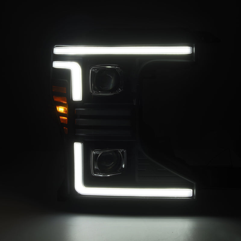 AlphaRex 20-22 Ford F150 Pro-Series Projector Headlights Black w/ Activation Light / Seq. Sig. / DRL - Burkken Auto Parts