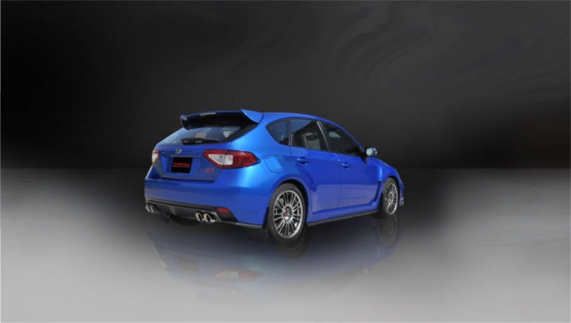 Corsa 2008-2014 Subaru Impreza Hatchback STI 2.5L Turbo Manual Polished Sport Cat-Back Exhaust - Burkken Auto Parts
