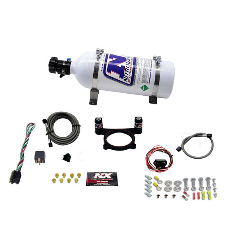 Nitrous Express 11-15 Ford Mustang GT 5.0L Coyote 4 Valve Nitrous Plate Kit (50-200HP) w/5lb Bottle - Burkken Auto Parts
