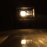AlphaRex 14-18 GMC Sierra PRO-Series Proj Headlights Plank Alpha Blk w/Activ Light/Seq Signal/DRL - Burkken Auto Parts