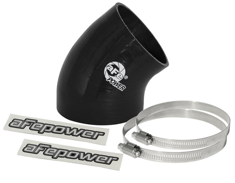 aFe MagnumFORCE Cold Air Int Sys Spare Parts Kit (4-3.5in ID x 40 Deg) Elbow Reducing Coupler - Blk - Burkken Auto Parts