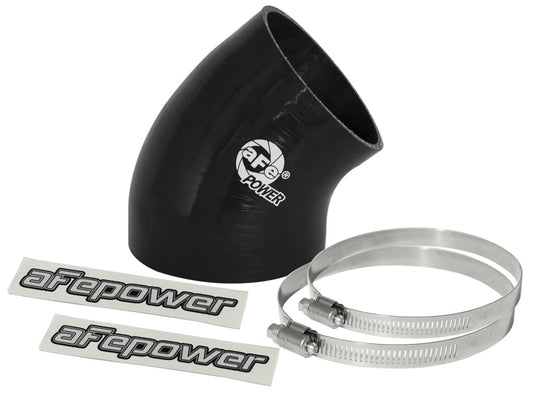 aFe MagnumFORCE Cold Air Int Sys Spare Parts Kit (4-3.5in ID x 40 Deg) Elbow Reducing Coupler - Blk - Burkken Auto Parts
