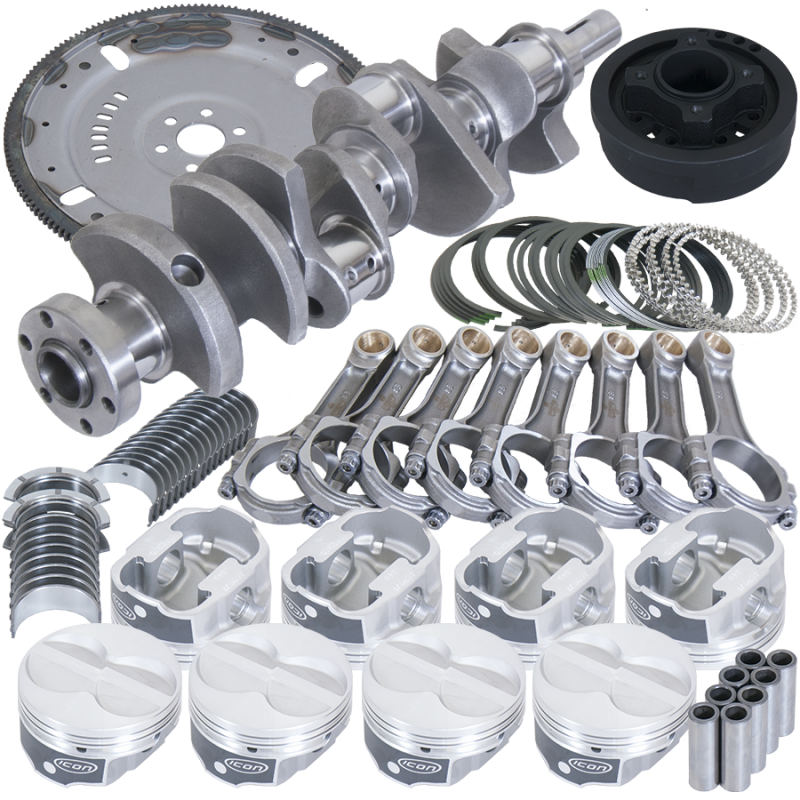 Eagle Ford 302 3.250in Crank 5.400in I-Beam Rods 4.000in Pistons 164 Tooth FP Balanced Assembly - Burkken Auto Parts