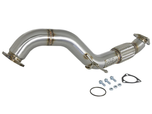 aFe Twisted Steel 3in Rear Down-Pipe/Mid Pipe 2017+ Honda Civic Type R I4 2.0L (t) - Burkken Auto Parts