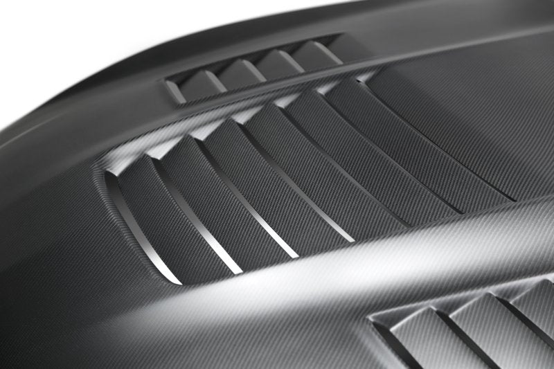 Anderson Composites 15-19 Ford Mustang Shelby GT350 Type-CR Double Sided Carbon Fiber Hood - Burkken Auto Parts