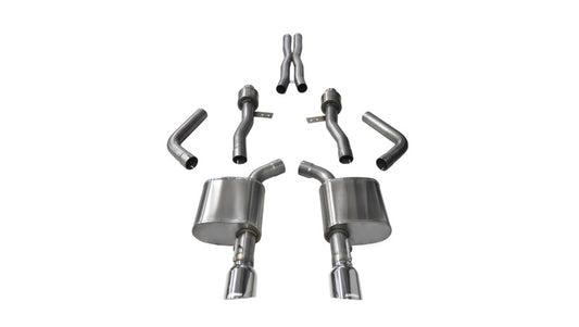 Corsa 2015-2023 Dodge Charger SRT / Scat Pack / R/T 6.4L Polished Sport Cat-Back Exhaust - Burkken Auto Parts