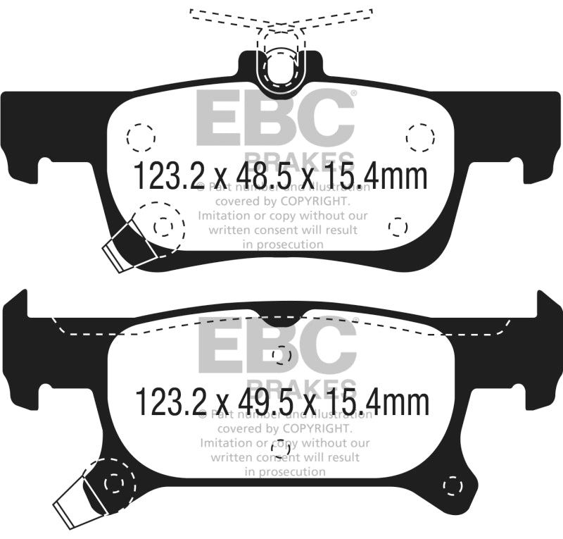 EBC 2016+ Buick Envision 2.0L Turbo Greenstuff Rear Brake Pads - Burkken Auto Parts