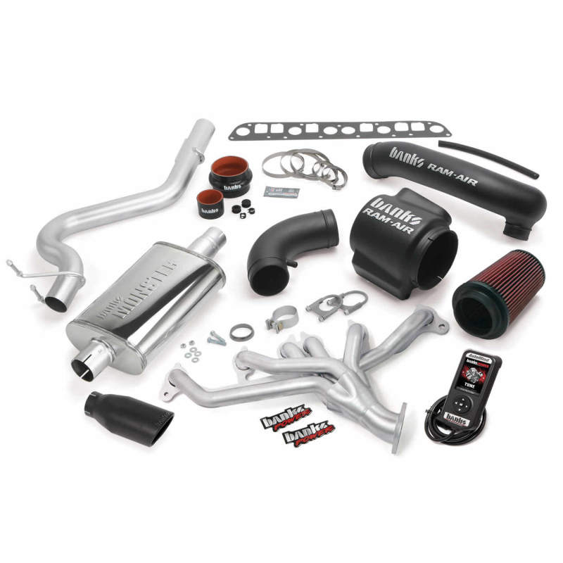 Banks Power 04-06 Jeep 4.0L Wrangler PowerPack System - SS Single Exhaust w/ Black Tip - Burkken Auto Parts