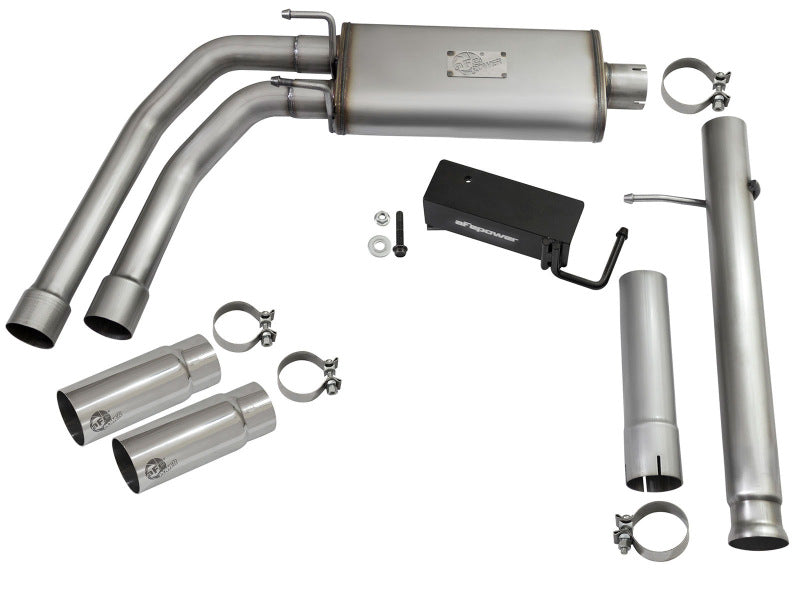 aFe Rebel Series CB 3in Middle Side Exit SS Exht w/Polish Tips 09-16 Chevy Silverado/GMC Sierra 1500 - Burkken Auto Parts