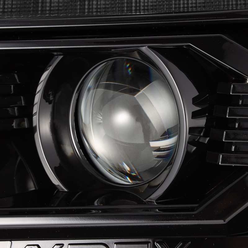 AlphaRex 12-15 Toyota Tacoma LUXX LED Projector Headlights Plank Style Alpha Black w/DRL - Burkken Auto Parts