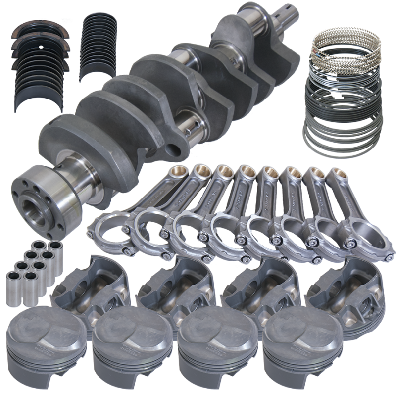 Eagle Chevy 454 1Pc 4.250in Crank 6.385in I-Beam Rods 43cc Dome 4.310in Pistons Rotating Assembly - Burkken Auto Parts