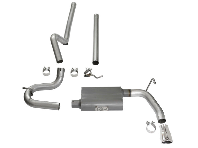 aFe Scorpion 2-1/2in Aluminized Steel Cat Back Exhaust 07-17 Jeep Wrangler V6-3.6/3.8L (4 Dr) - Burkken Auto Parts