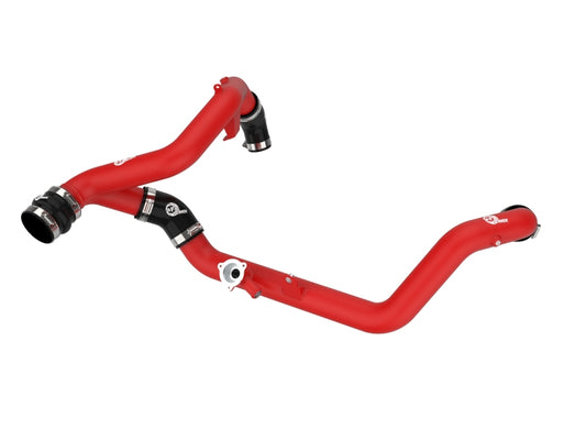 aFe Bladerunner 2-1/4 IN Aluminum Hot Charge Pipe Black 20-23 Ford Explorer/Explorer ST - Red - Burkken Auto Parts