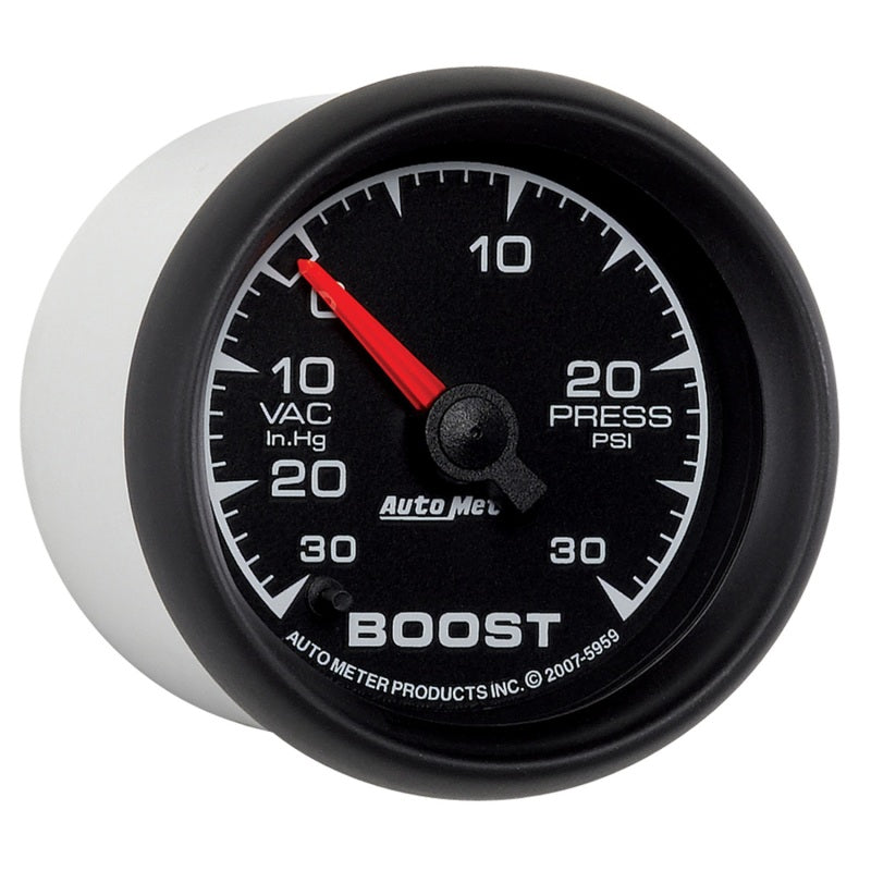 Autometer ES 52mm Full Sweep Electronic 30 In Hg-Vac/30 PSI Vacuum/Boost Gauge - Burkken Auto Parts