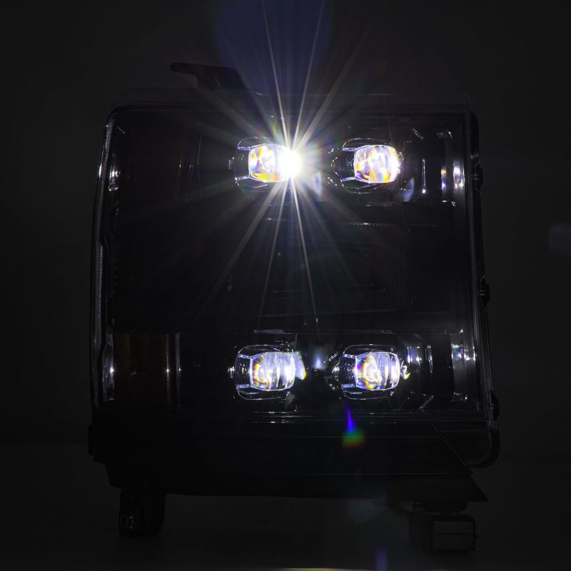 AlphaRex 16-18 Chevy 1500HD NOVA-Series LED Proj Headlghts Alpha BK Atv Lgt/SeqSig & DRL(Req 810023) - Burkken Auto Parts
