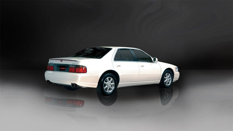 Corsa 98-03 Cadillac Seville 4.6L 2.5in Cat-Back Dual Rear w Twin 35in Black Pro-Series Tips - Burkken Auto Parts