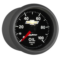 AutoMeter Gauge Oil Press 2-1/16in. 100PSI Digital Stepper Motor Chevy Gold Bowtie - Burkken Auto Parts