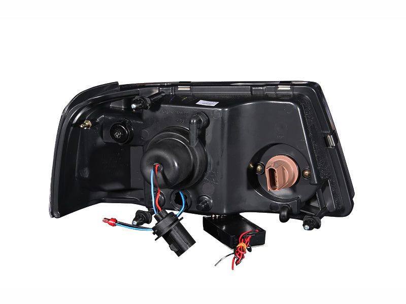 ANZO 2001-2011 Ford Ranger Projector Headlights w/ Halo Black (CCFL) 1 pc - Burkken Auto Parts