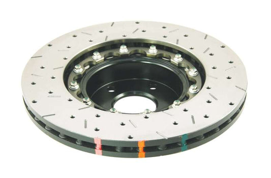 DBA 02-10 WRX / 13+ FR-S / 13+ BRZ Premium Front Drilled & Slotted 5000 Series Rotor w/ Black Hat