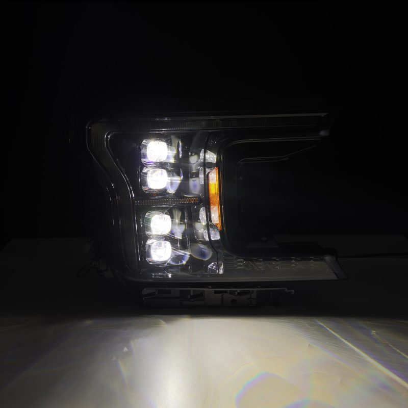 AlphaRex 18-20 Ford F-150 NOVA LED Proj Headlight Alpha Blk (14th Gen G2 Style) - Burkken Auto Parts
