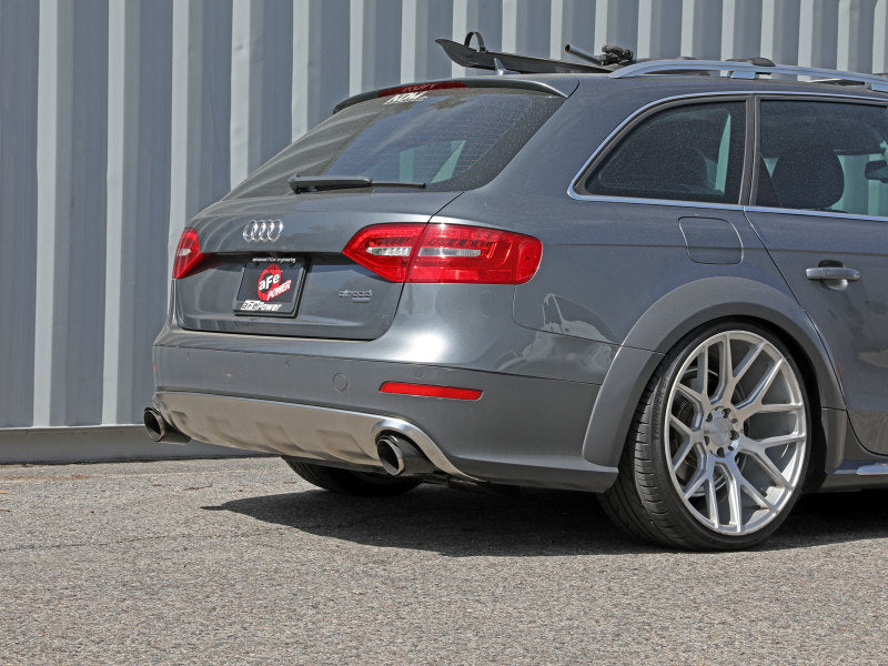 afe MACH Force-Xp 13-16 Audi Allroad L4 SS Axle-Back Exhaust w/ Carbon Tips - Burkken Auto Parts