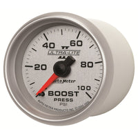 Autometer Ultra-Lite II 52mm 0-100 PSI Mechanical Boost Gauge - Burkken Auto Parts