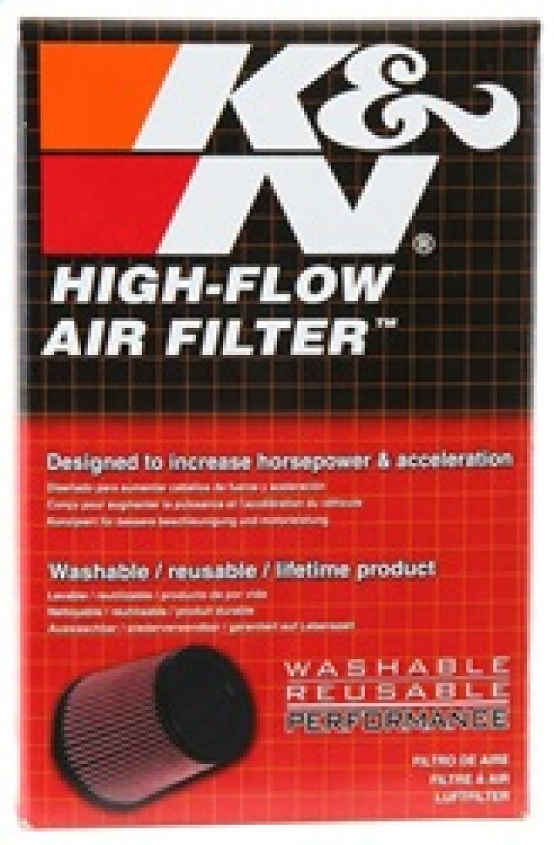K&N Filter Universal Rubber Filter 20 Deg Flange Angle 2.25in Flange ID x 3.5in OD x 5in H - Burkken Auto Parts