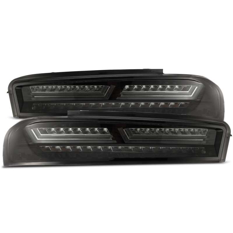 AlphaRex 16-18 Chevrolet Camaro PRO-Series LED Tail Lights Jet Black - Burkken Auto Parts