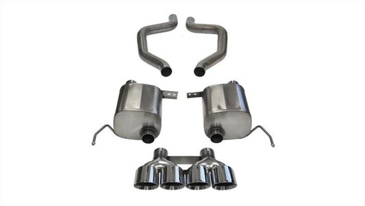 Corsa 2017-2019 Corvette Z06 2.75in Axle Back Exhaust Polished Dual Rear Exit Quad 4.5in Tip (Sport) - Burkken Auto Parts