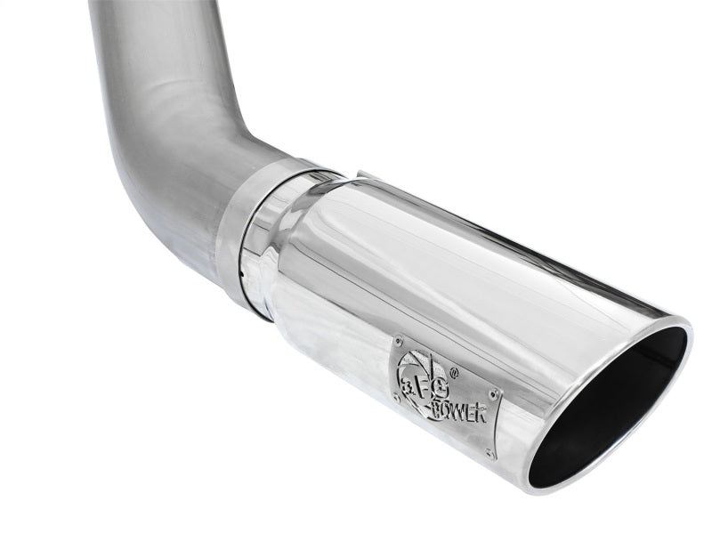 aFe MACHForce XP Exhaust Large Bore 5in DPF-Back Alu. 13-15 Dodge Trucks L6-6.7L (td) *Polish Tip - Burkken Auto Parts