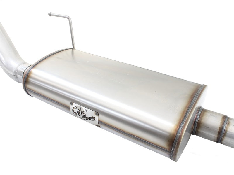 aFe MACHForce XP Exhaust 3in-3.5in SS Single Side Ext CB w/ Polished Tips 15 Ford F150 V8 5.0L CC/SB - Burkken Auto Parts